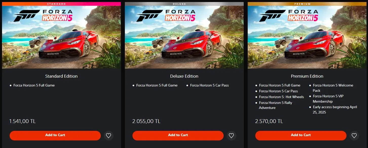 اکانت Forza Horizon 5 پلی استیشن ترکیه - ظرفیت کامل